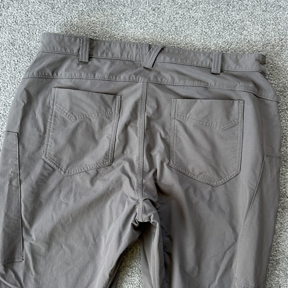 Duluth Trading Co Pants Womens 18x31 Gray Hiking Nylon Stretch Zip Pockets Trail - Picture 15 of 16